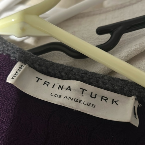 Trina Turk Womens Wool Cardigan Long Sleeve Dark Purple - Picture 5 of 5